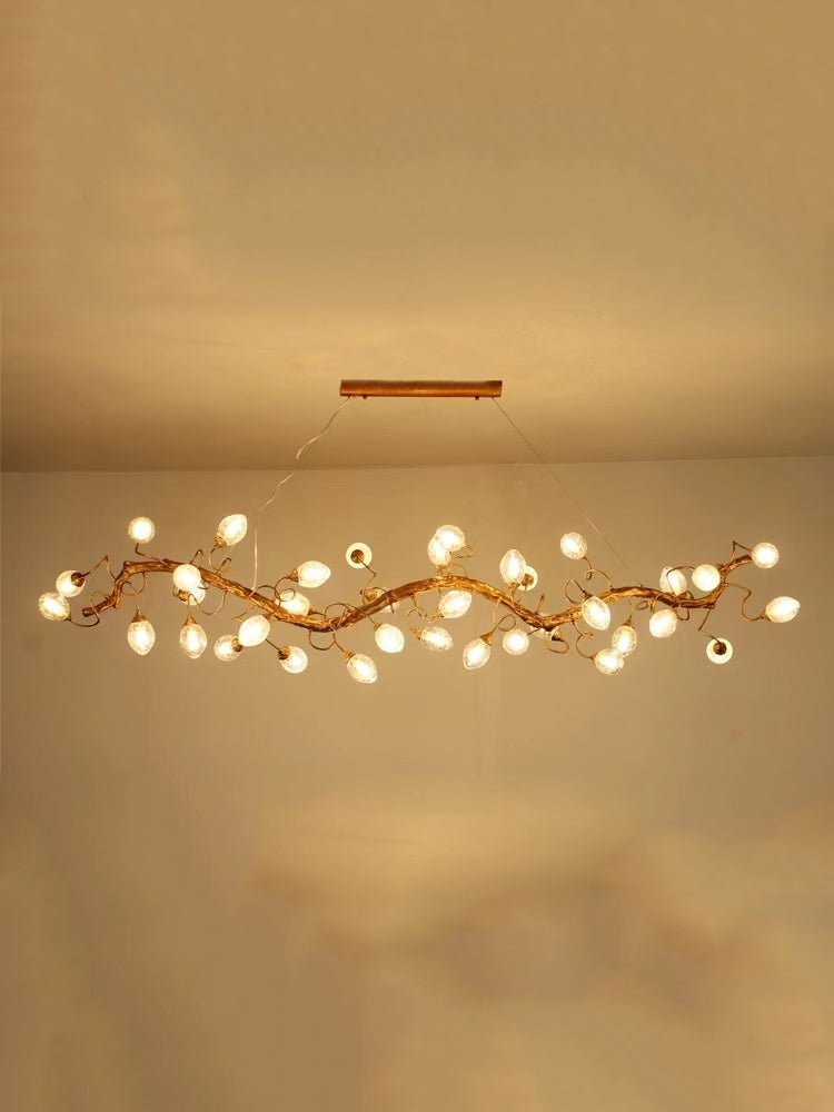 Modern Art Extra Large Branch Style Chandelier with Clear Bubble Glass Eggs for Dining Room and Living Room - Zelno Lighting