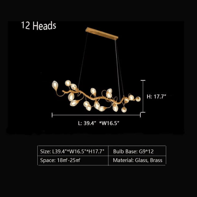 Modern Art Extra Large Branch Style Chandelier with Clear Bubble Glass Eggs for Dining Room and Living Room - Zelno Lighting