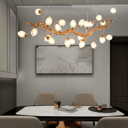 Modern Art Extra Large Branch Style Chandelier with Clear Bubble Glass Eggs for Dining Room and Living Room - Zelno Lighting