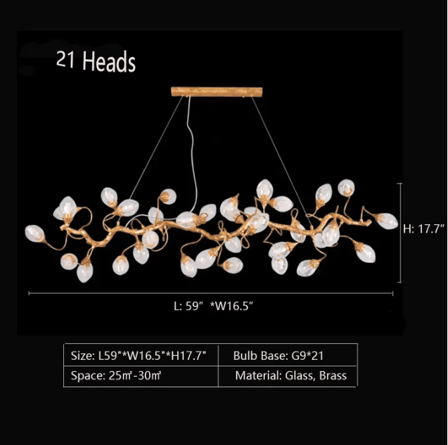 Modern Art Extra Large Branch Style Chandelier with Clear Bubble Glass Eggs for Dining Room and Living Room - Zelno Lighting