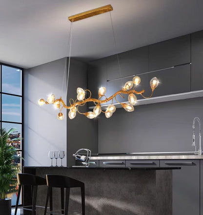 Modern Art Extra Large Branch Style Chandelier with Clear Bubble Glass Eggs for Dining Room and Living Room - Zelno Lighting
