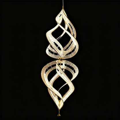Modern Artistic Double Spiral Acrylic Chandelier for High Ceilings/Staircase/Foyer - Zelno Lighting