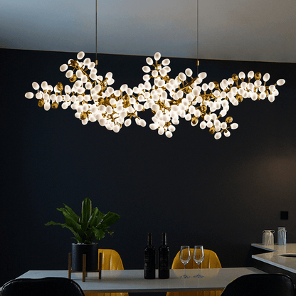 Modern Artistic Linear Elegant Grape Extra Large Chandelier - Zelno Lighting