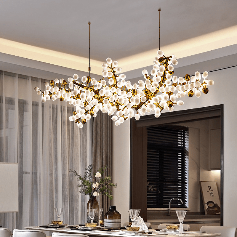Modern Artistic Linear Elegant Grape Extra Large Chandelier - Zelno Lighting