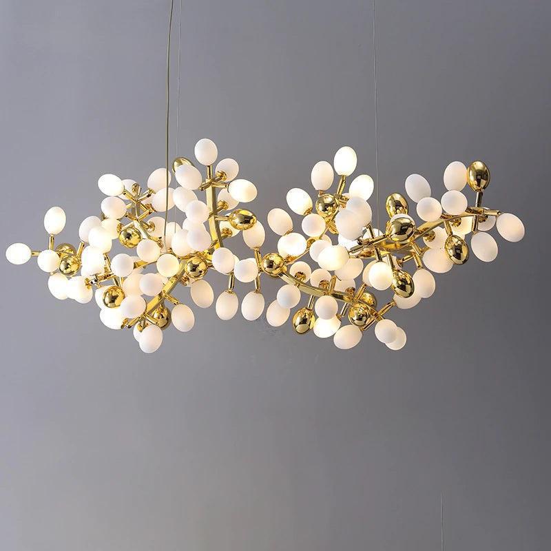 Modern Artistic Linear Grape Chandelier - Zelno Lighting