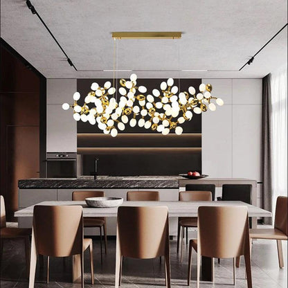 Modern Artistic Linear Grape Chandelier - Zelno Lighting