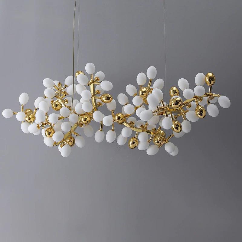 Modern Artistic Linear Grape Chandelier - Zelno Lighting