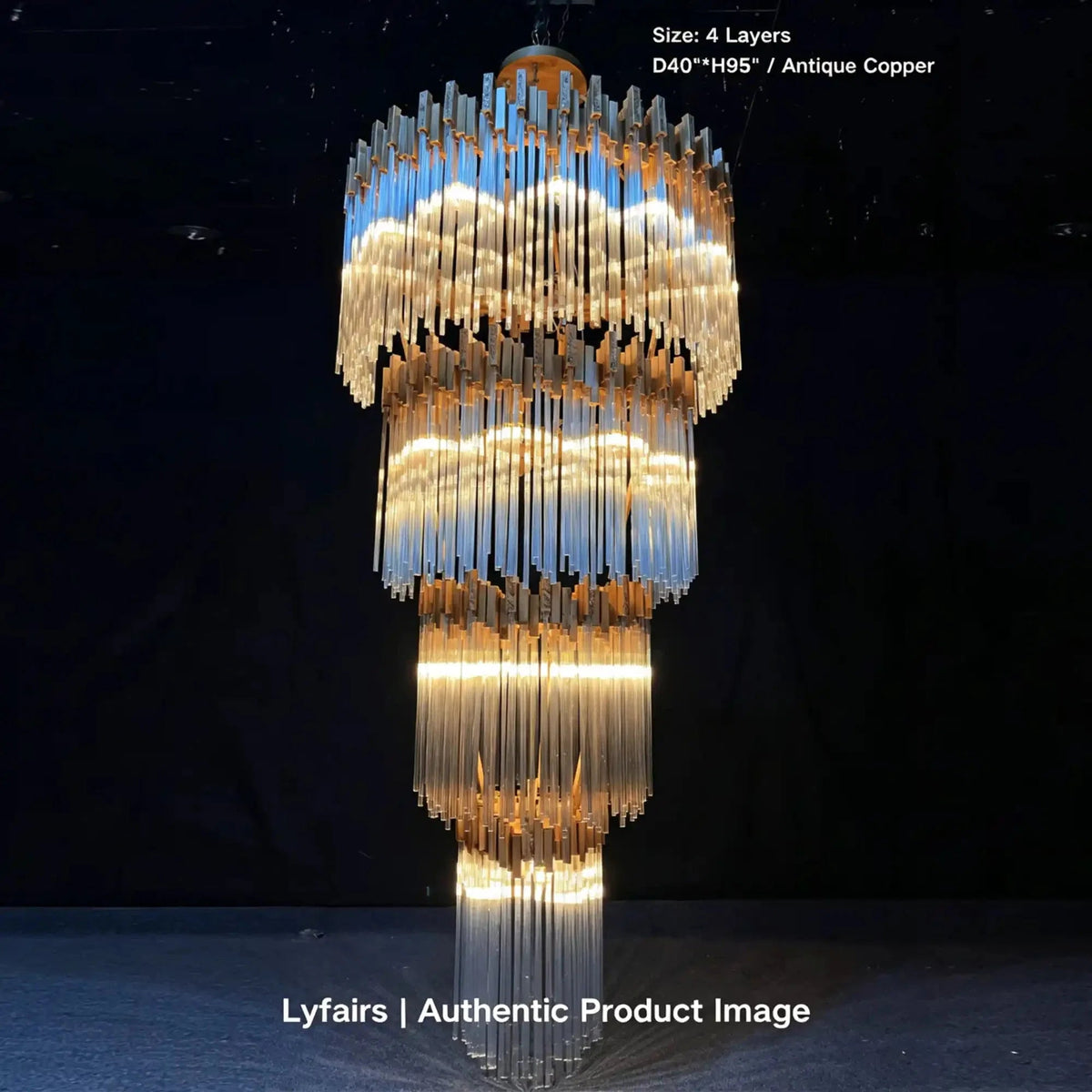 Modern Artistic Luxury Multi-layers Glam Glass Chandelier for High-Ceiling/Staircase/Foyer - Zelno Lighting