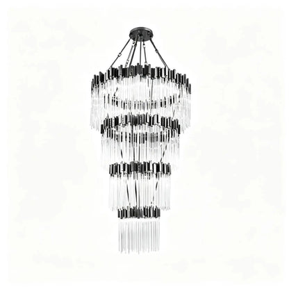 Modern Artistic Luxury Multi-layers Glam Glass Chandelier for High-Ceiling/Staircase/Foyer - Zelno Lighting