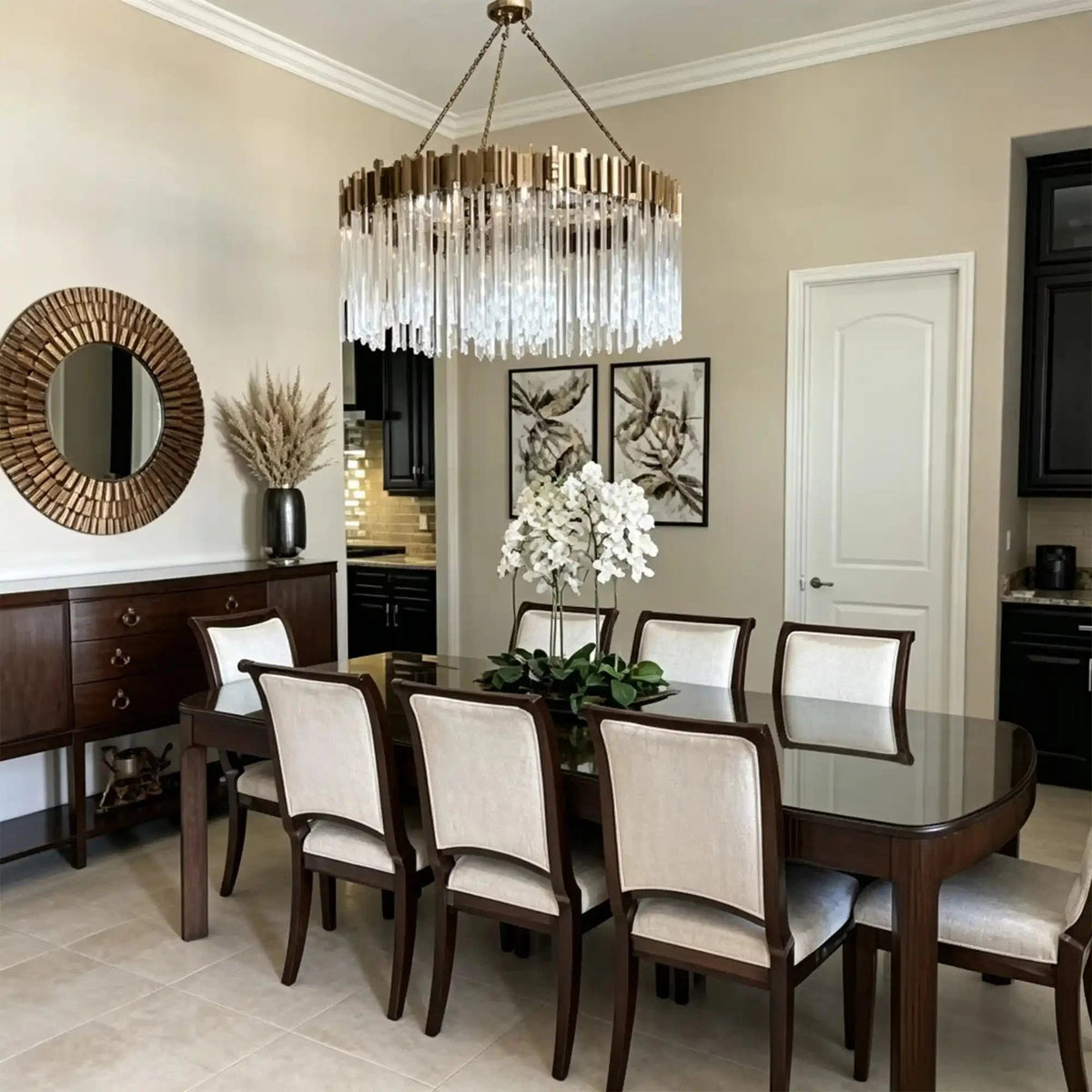 Modern Artistic Luxury Multi-layers Glam Glass Chandelier for High-Ceiling/Staircase/Foyer - Zelno Lighting