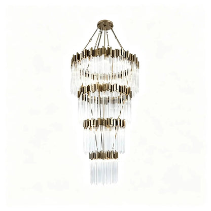 Modern Artistic Luxury Multi-layers Glam Glass Chandelier for High-Ceiling/Staircase/Foyer - Zelno Lighting