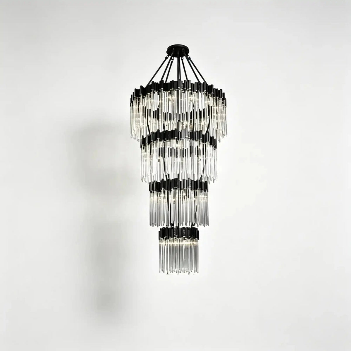 Modern Artistic Luxury Multi-layers Glam Glass Chandelier for High-Ceiling/Staircase/Foyer - Zelno Lighting