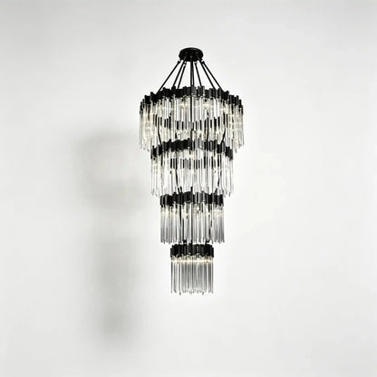 Modern Artistic Luxury Multi-layers Glam Glass Chandelier for High-Ceiling/Staircase/Foyer - Zelno Lighting