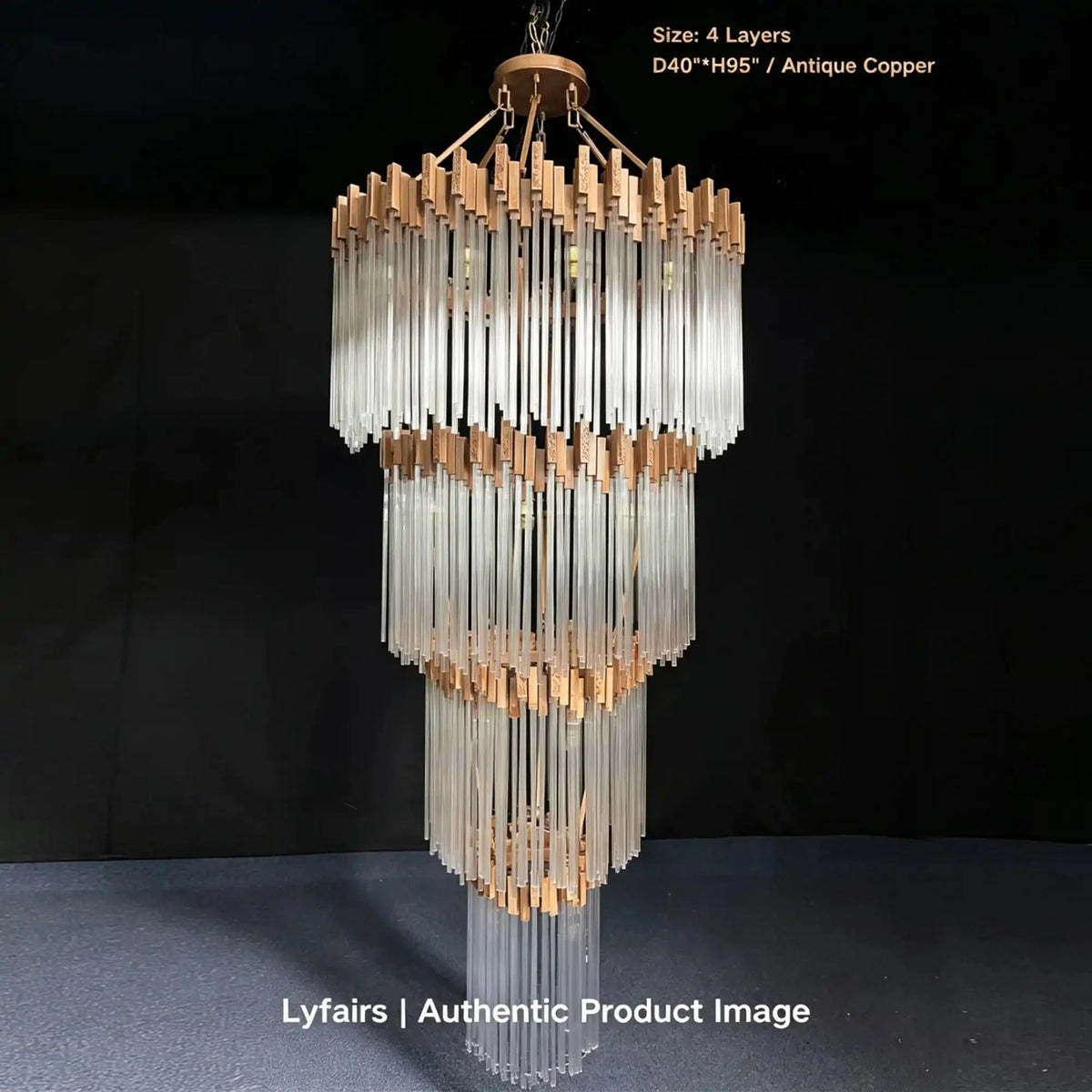 Modern Artistic Luxury Multi-layers Glam Glass Chandelier for High-Ceiling/Staircase/Foyer - Zelno Lighting