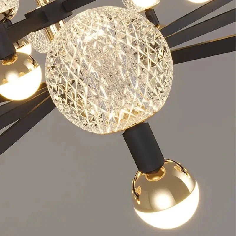 Modern Black Linear Dining Room Chandelier 12/16 Lights - Zelno Lighting