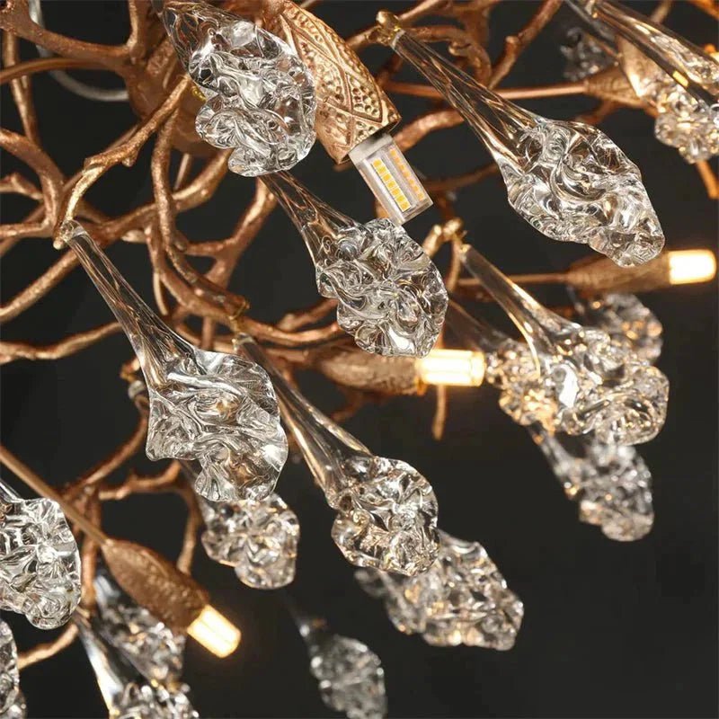 Modern Branch Chandelier Drop Flower D 39.3" - Zelno Lighting