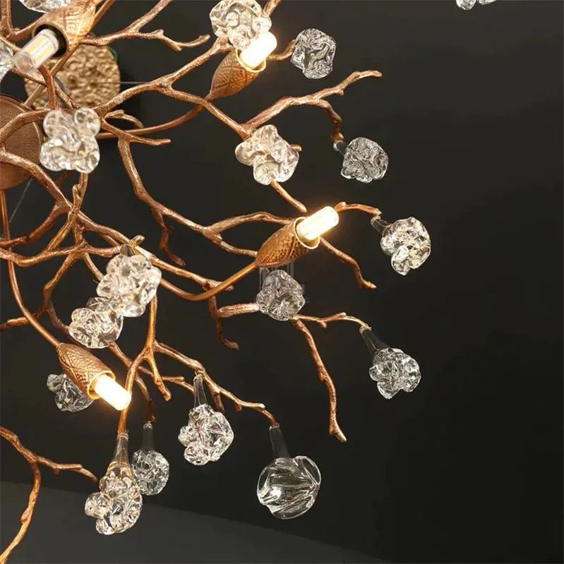 Modern Branch Chandelier Drop Flower D 39.3" - Zelno Lighting