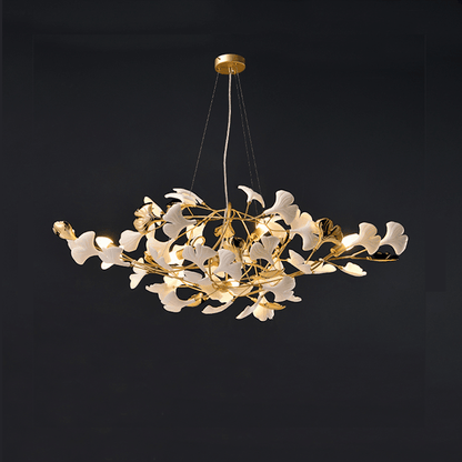 Modern Ceramic Ginkgo Chandelier - Zelno Lighting