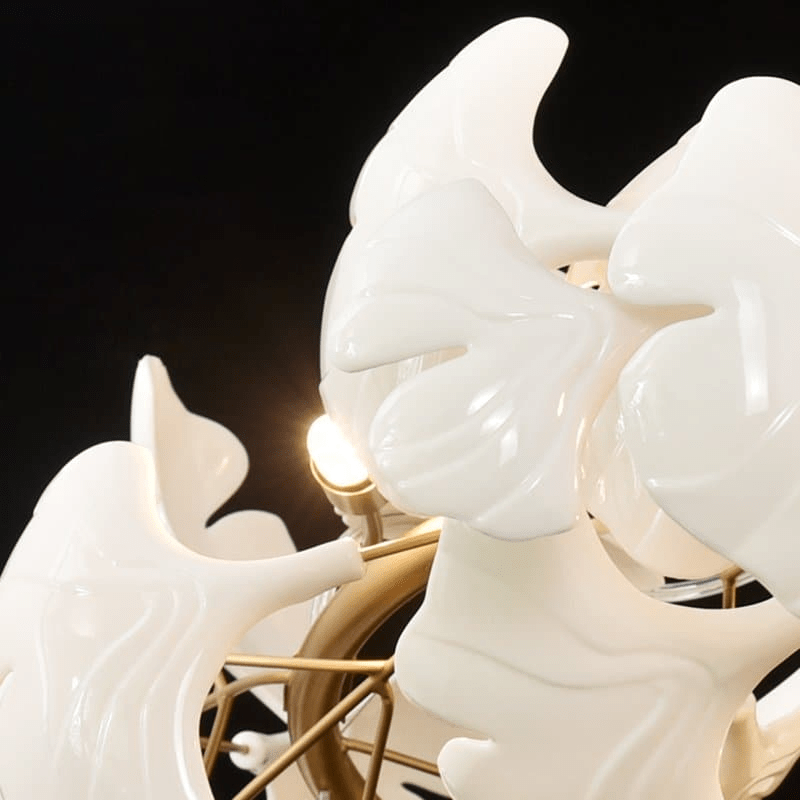 Modern Ceramic Ginkgo Chandelier - Zelno Lighting