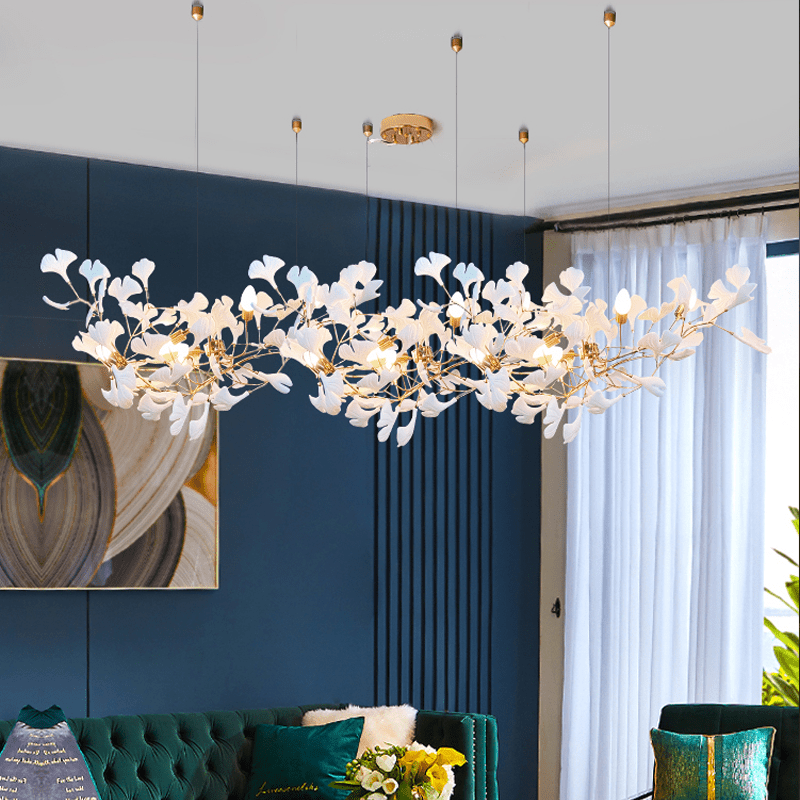 Modern Ceramic Ginkgo Chandelier - Zelno Lighting
