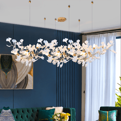 Modern Ceramic Ginkgo Chandelier - Zelno Lighting