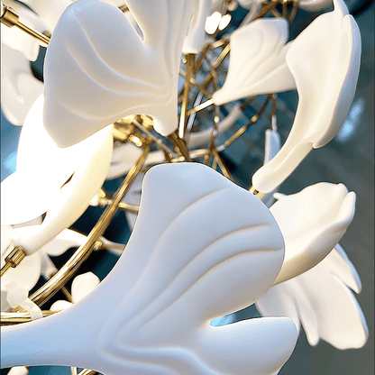 Modern Ceramic Ginkgo Chandelier - Zelno Lighting