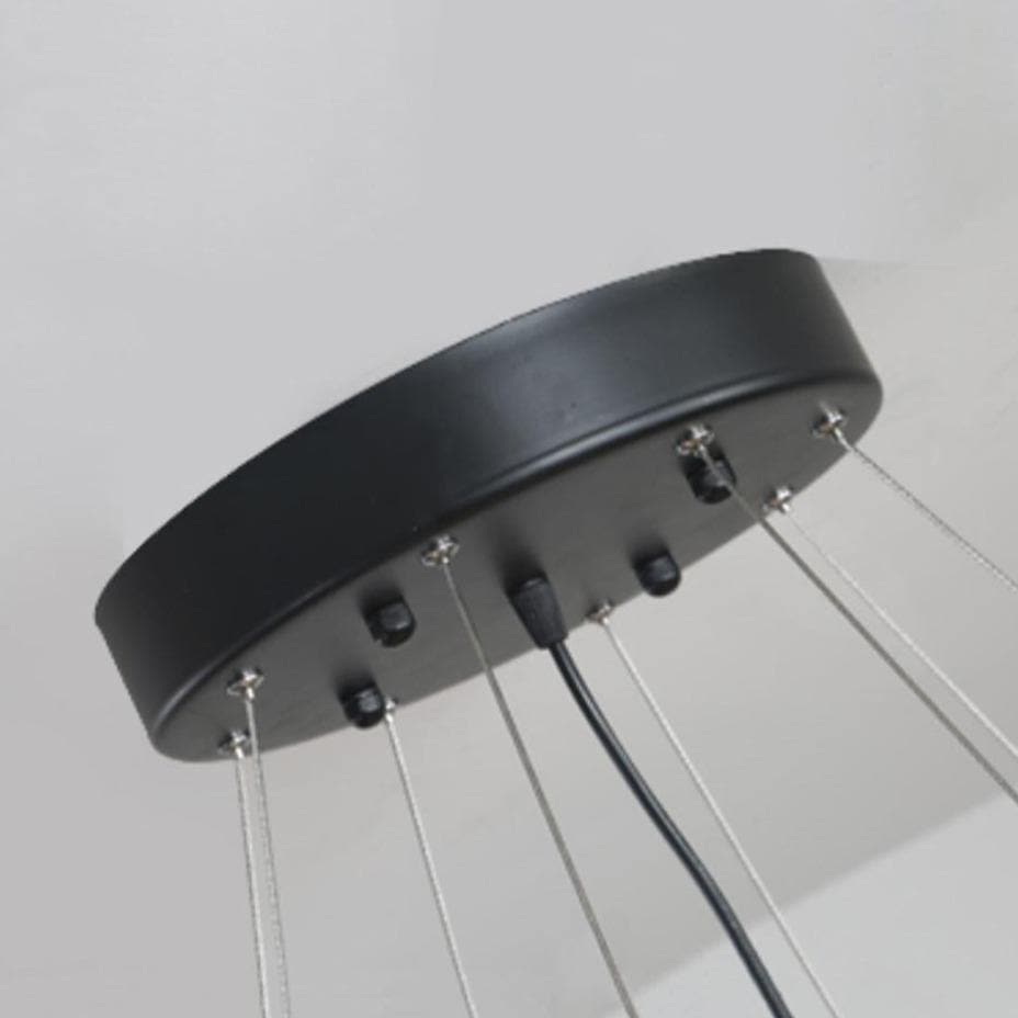 Modern Classic Black Crystal Round Chandelier 24"/ 32"/40" - Zelno Lighting