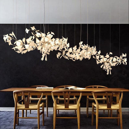 Modern Creative Ginkgo Linear Chandelier - Zelno Lighting