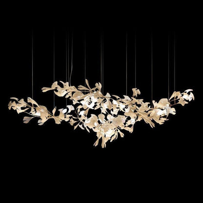 Modern Creative Ginkgo Linear Chandelier - Zelno Lighting