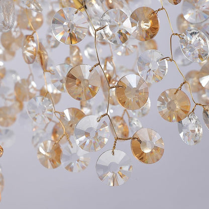 Modern Crystal Branch Chandelier for Foyer Entryway 1.5"D - Zelno Lighting