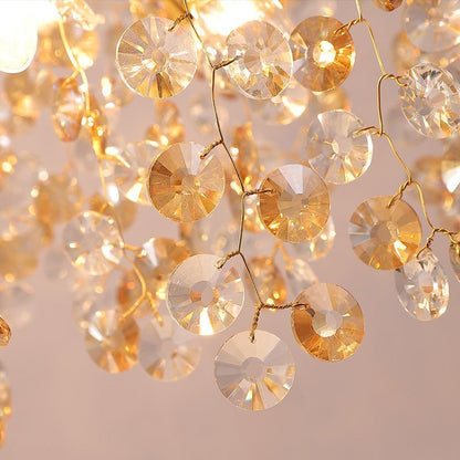 Modern Crystal Branch Chandelier for Foyer Entryway 1.5"D - Zelno Lighting