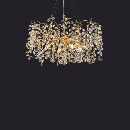 Modern Crystal Branch Chandelier for Foyer Entryway 1.5"D - Zelno Lighting
