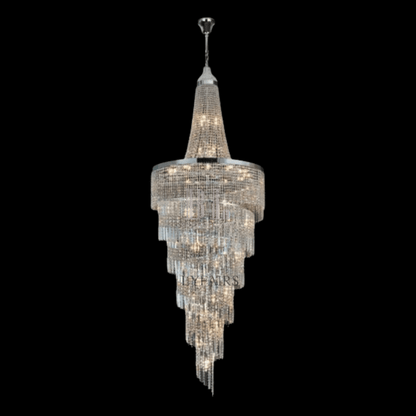 Modern Crystal Tassel Chandelier for Foyer/Staircase - Zelno Lighting
