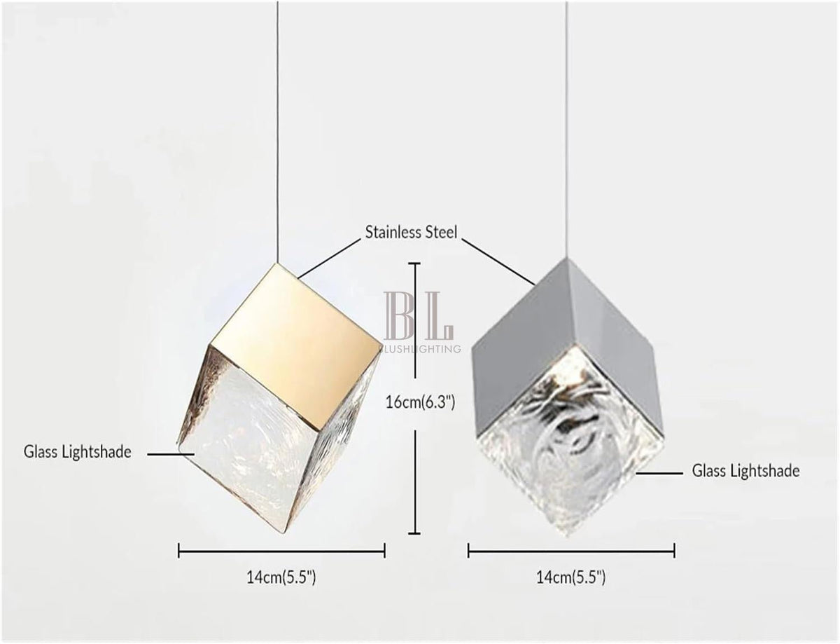 Modern G4 Led 26 Light Chandelier Glass Ice Cube Light Kitchen Living Room Ceiling Lighting Room - Zelno Lighting