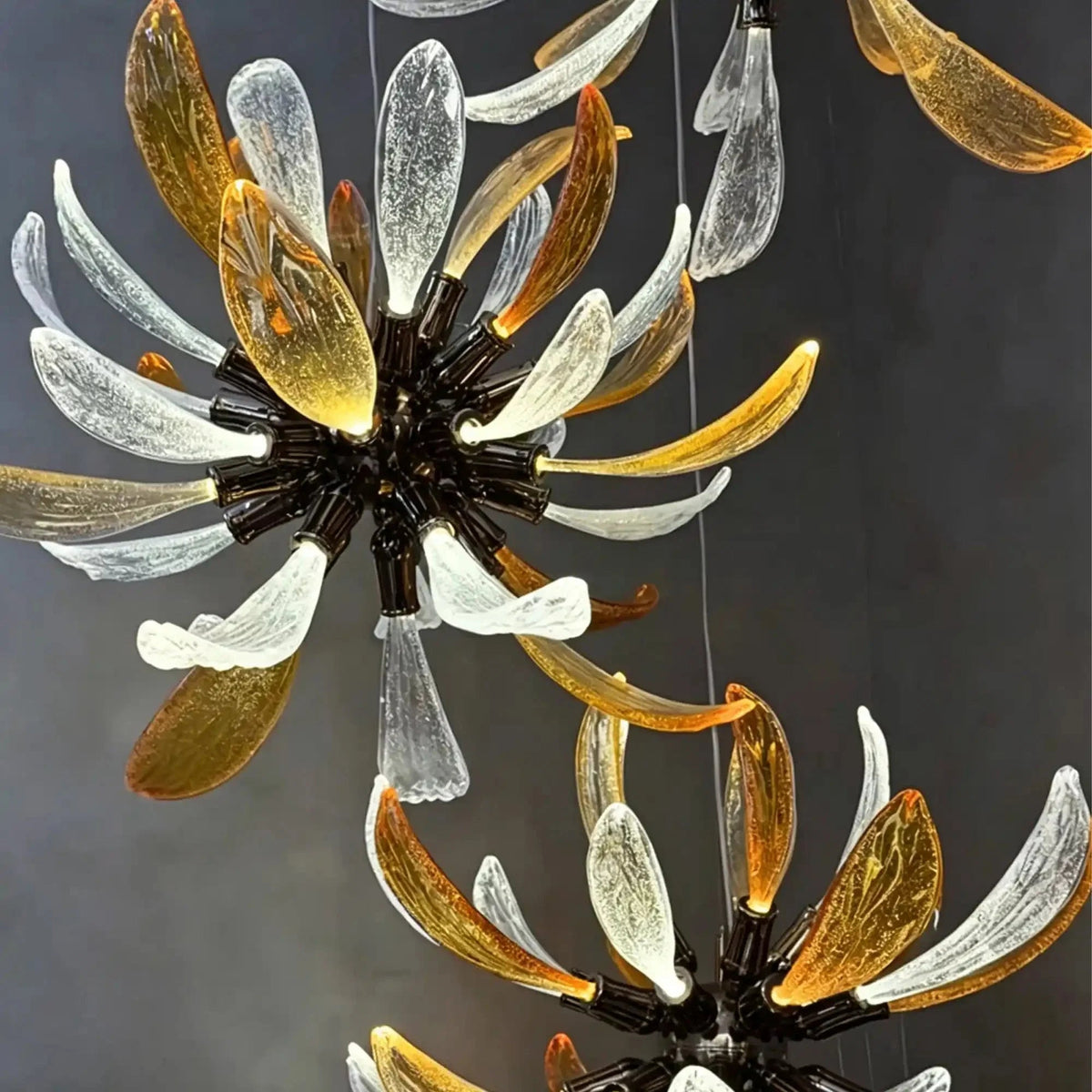 Modern Glass Firework Cluster Chandelier for Living Room/High Ceiling/Staircase - Zelno Lighting