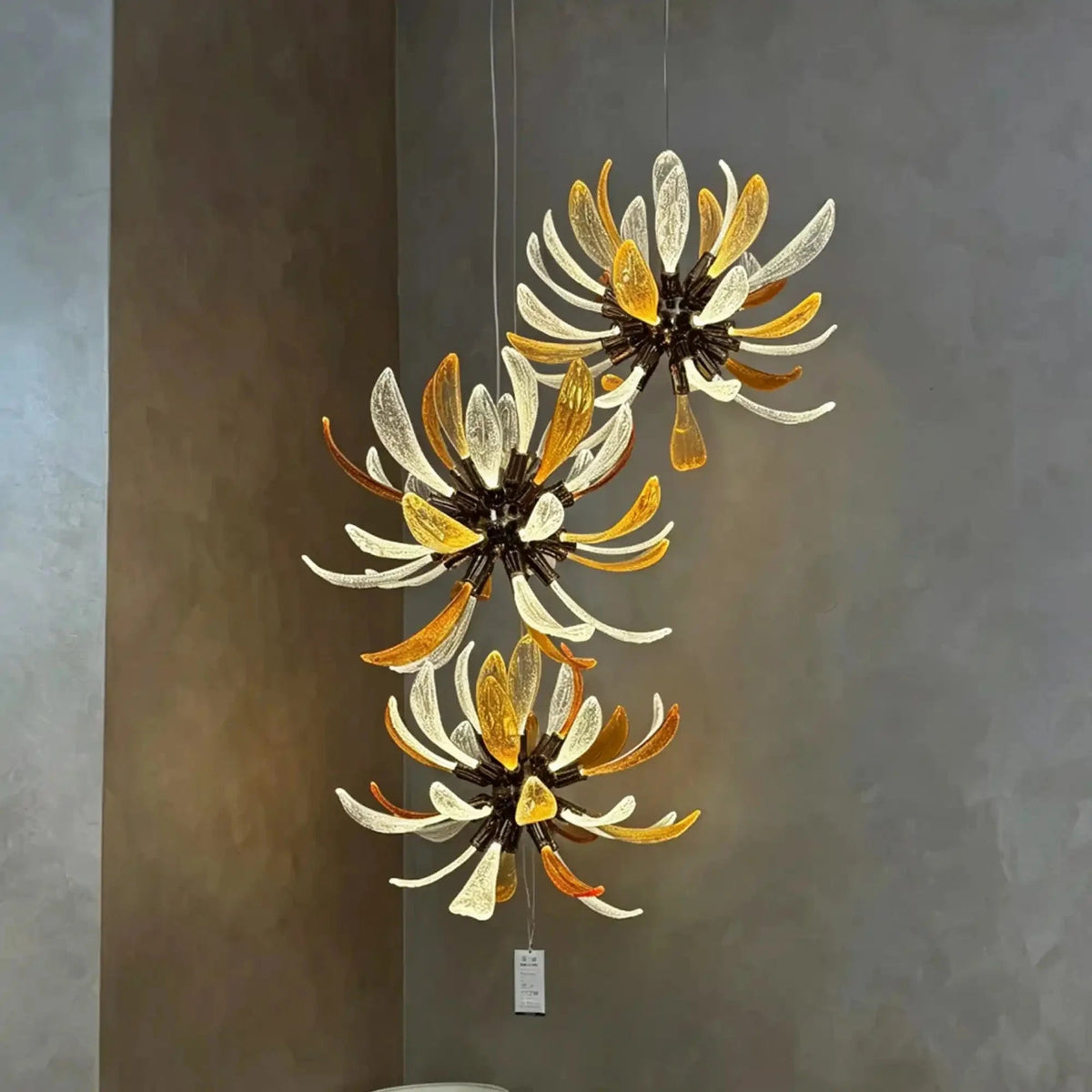Modern Glass Firework Cluster Chandelier for Living Room/High Ceiling/Staircase - Zelno Lighting