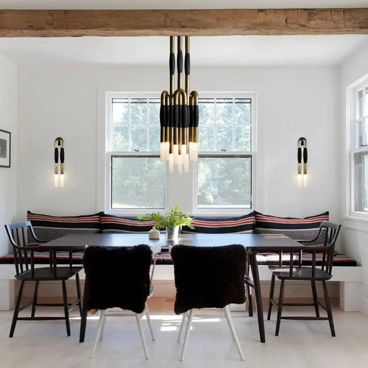 Modern Heritage Horsehair 9-Light Pendant Unique Luxury Light Fixture - Zelno Lighting