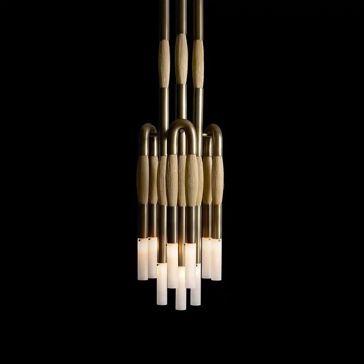 Modern Heritage Horsehair 9-Light Pendant Unique Luxury Light Fixture - Zelno Lighting