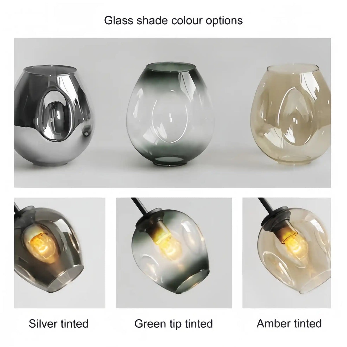 Modern Industrial Branch Chandelier with Multiple Glass Pendants Extra Large for Living or Dining Room - Zelno Lighting