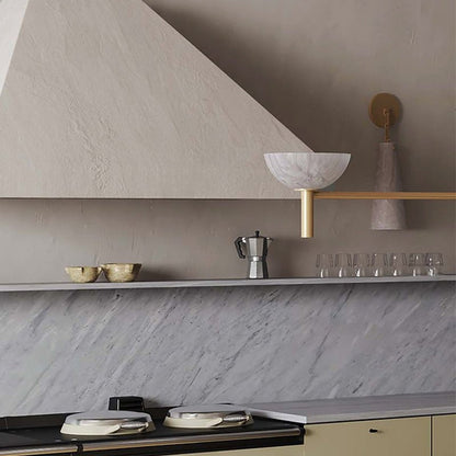 Modern Kitchen Island Pendant Light with Alabaster Shades, Linear Real Alabaster Pendant Lamp - Zelno