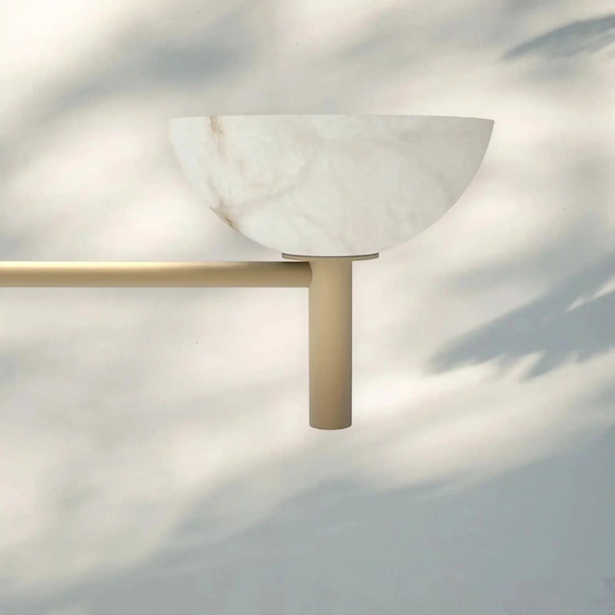 Modern Kitchen Island Pendant Light with Alabaster Shades, Linear Real Alabaster Pendant Lamp - Zelno