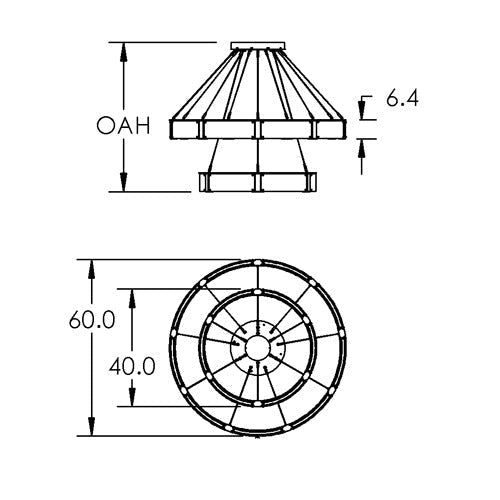 Modern Light Luxury Two-tier Glass Ring Chandelier - Zelno Lighting