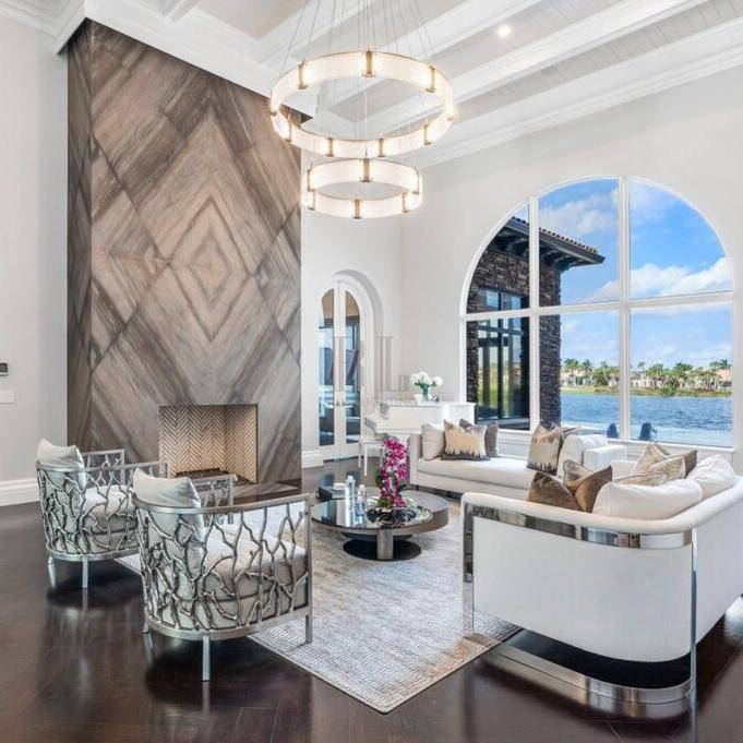Modern Light Luxury Two-tier Glass Ring Chandelier - Zelno Lighting