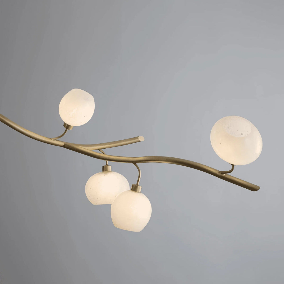 Modern Linear Brass Branches Chandelier for Dining Room - Zelno Lighting