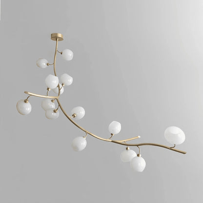 Modern Linear Brass Branches Chandelier for Dining Room - Zelno Lighting