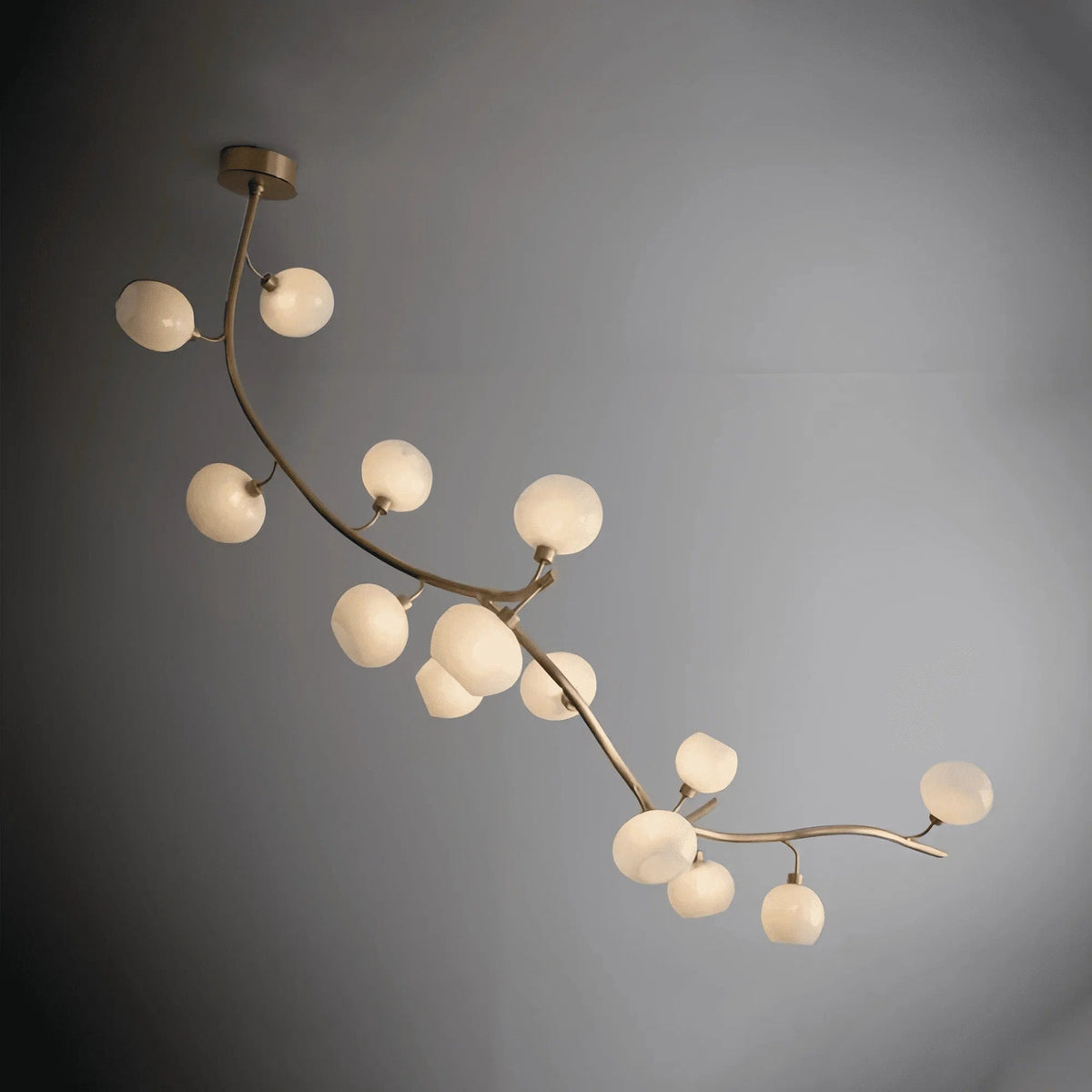 Modern Linear Brass Branches Chandelier for Dining Room - Zelno Lighting