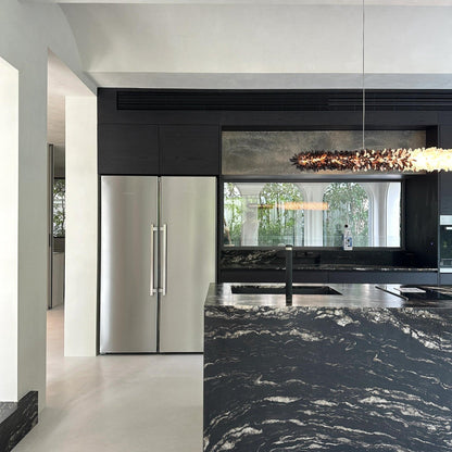 Modern Linear Natural Crystal Stick Chandelier - Zelno Lighting