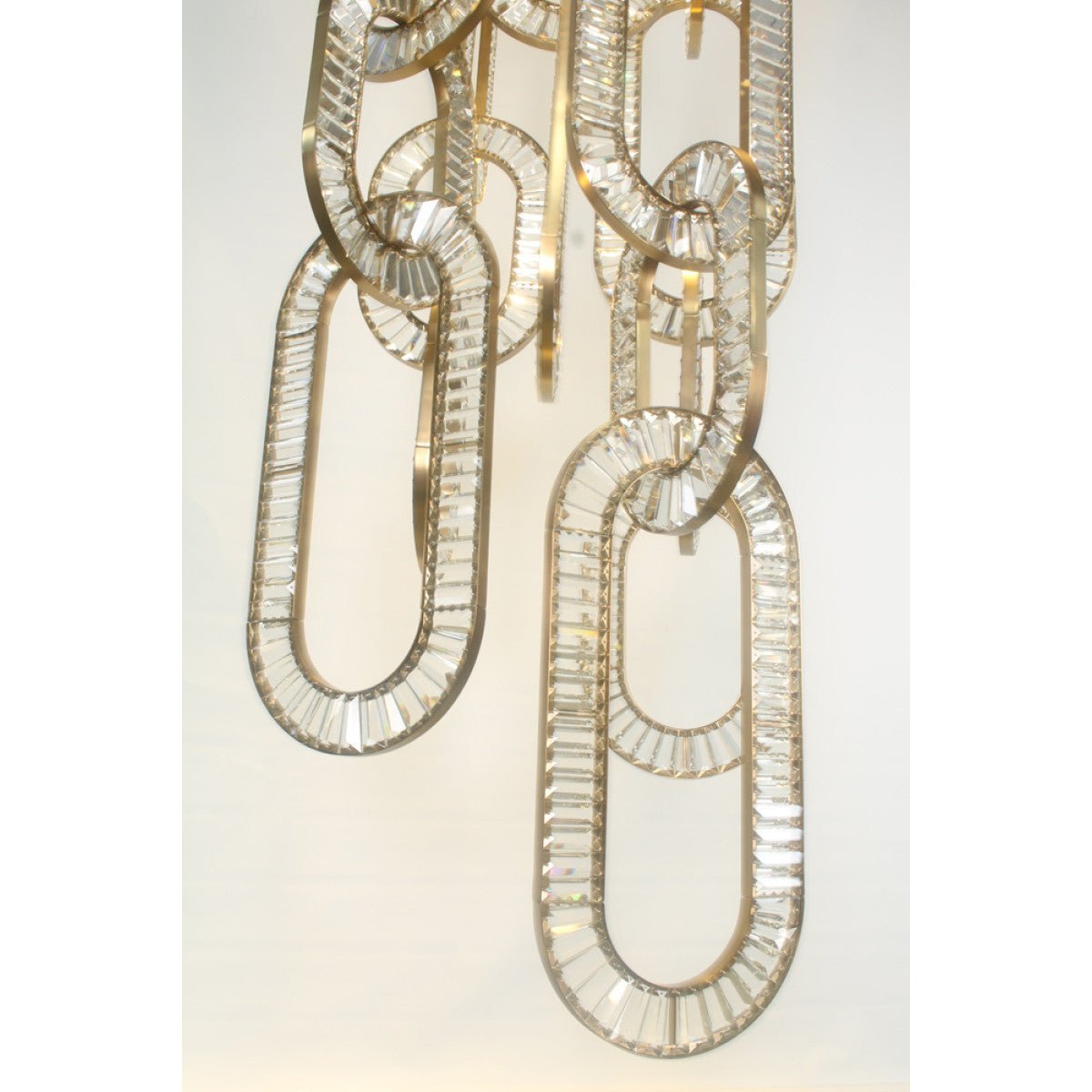 Modern Luxury Crystal Chain Cluster Chandelier for High Ceiling/Dining Room - Zelno Lighting