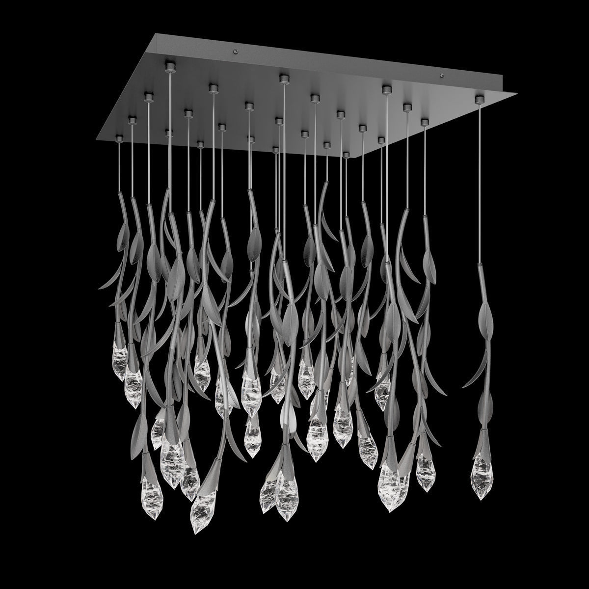 Modern Luxury Floating Branches Floral Crystal Chandelier - Zelno Lighting