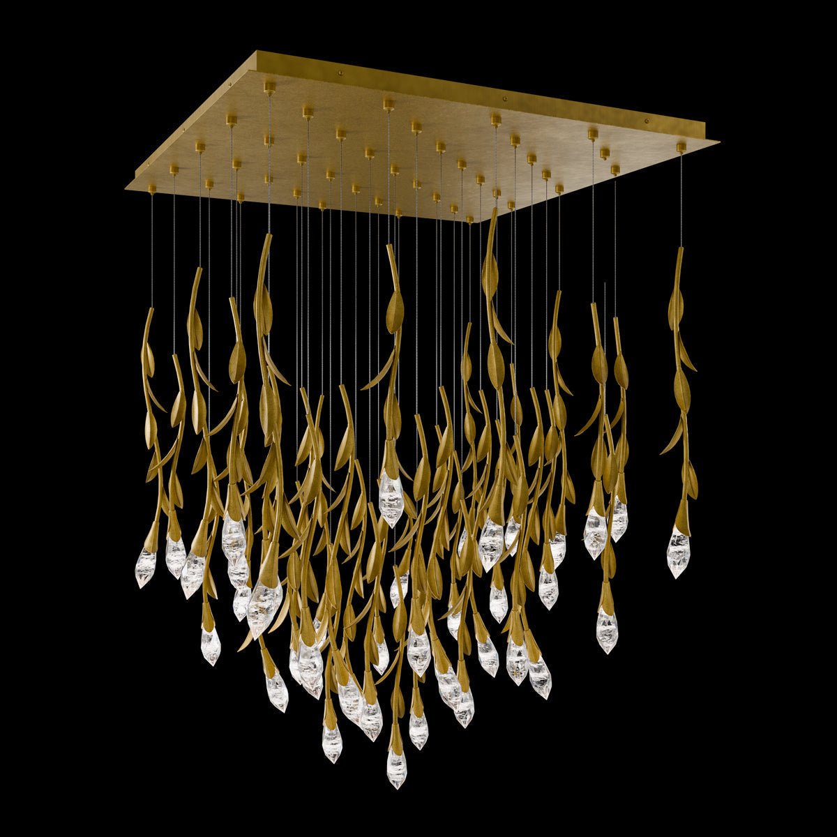 Modern Luxury Floating Branches Floral Crystal Chandelier - Zelno Lighting